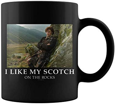 shenguang Outlander Jamie Fraser I Like My Scotch On The Rock Coffee Mug - 11Oz Black Gift for Friend TV Show Fans Parents Siblings