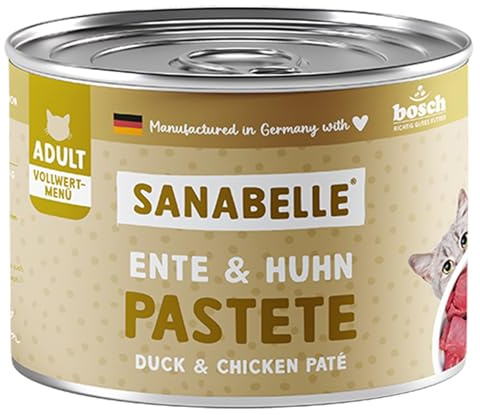 Sanabelle Nassfutter Leckerbissen mit Ente & Huhn | 6 x 195 g | 1.17 kg
