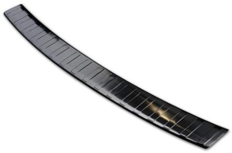 Avisa Schwarz Edelstahl Heckstoßstangenschutz kompatibel mit BMW 3er (F31) Touring 2012-2015 & FL 2015-2019 'Ribs'