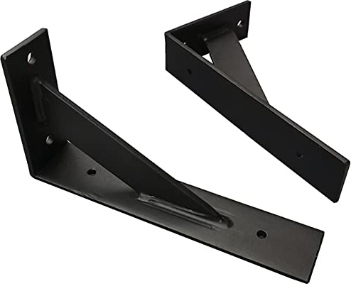 Supports Equerre Etagere,Console Equerre supports Muraux Industriel Mur Monté Étagère,Postuler À Tablette Murale Chambre Cuisine Salle,Noir,Charge 100kg,1 Paire(Size:50cm/20in)