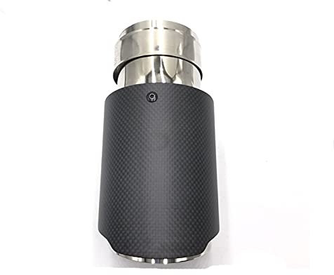 MYDH Auspuffblenden Robuste Verschleißqualität Kohlefaser Edelstahl Universal-Auto-Auspuff-Schalldämpfer-System-Rohrspitze Auspuff Endrohr (Farbe : 70MM IN 101MM Out)