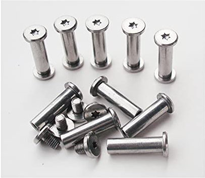 Klappmesser Corby Schrauben,Taschenmesser Pivot Pins,EDC Messermacher Schraubverschlüsse Nieten,DIY Messergriff Studs,Packung mit 10 (17mm)