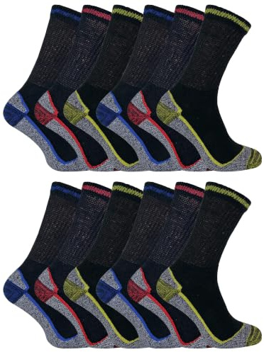 Sock Snob 3, 6, 12 Paar Herren Damen Atmungsaktiv Dünn Anti Schweiss Bambus Arbeitssocken für Sommer (37-42 eu, BWS 12 Pairs)