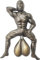 Marsrut Door Knocker Men Creative, Funny Balls Door Ring Hanging Doorbell Pendant, Knocking Ornaments Home Decoration Hardware Accessories for Door Wall