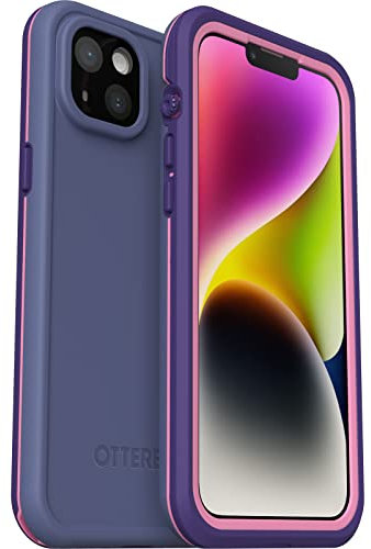 OtterBox Fre Case for iPhone 14 Plus for MagSafe, Waterproof (IP68), Shockproof, Dirtproof, Sleek and Slim Protective Case with built in Screen Protector, x5 Tested to Military Standard, Purple