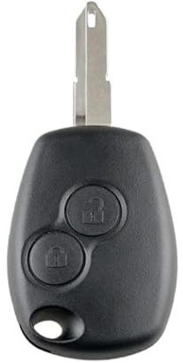 Remote Control Key Fob Cover Shell Compatible with Dacia Sandero Duster Logan Renault Modus Clio Kangoo Twingo Megane Scenic Trafic 2 Buttons Repair Replacement Virgin Blade NE73