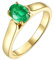 18 Karat (750) Gelbgold Engagement Ring, Vintage Ringe Ovaler Smaragd 0.85ct Ring Größe 53 (16.9)