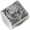 Dsnyu Herren Ringe Löwe, Sterling Silber Ring Vintage Löwenkopf Silber Größe Verstellbar für Hochzeit Verlobung