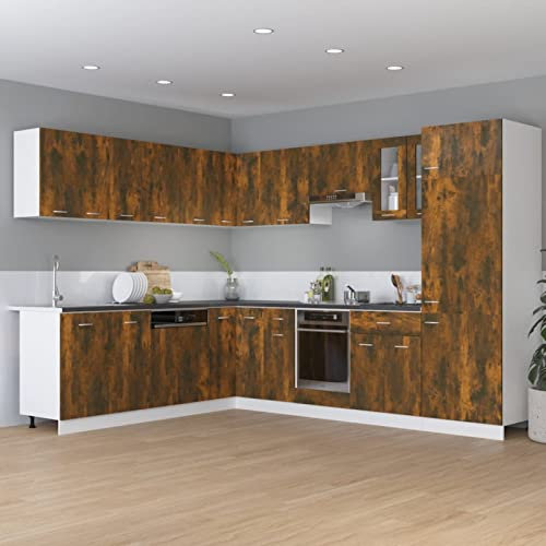 Camerina Unterschrank mit Schublade Räuchereiche 60x46x81,5 cm KüChenunterschrank SpüLenunterschrank KüChenblock Vorratsschrank KüChe