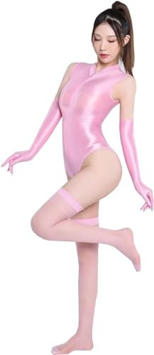 Yaaapiy Sport Jumpsuit für Damen Eng Langarm Overall mit Reißverschluss Sexy Gerippter Rollkragen Jumpsuit Push Up Elastischer Einteiler Body One Piece Bodysuit für Yoga Fitness Gym (nero, M)