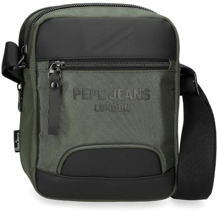 Pepe Jeans Bromley Umhängetasche Grün 17x22x7,5 cm Polyester, grün, Talla única, Umhängetasche