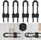 4 Pack Child Safety Sliding Cabinet Locks, Adjustable U-Shaped Child Proof Sliding Cabinet Door Code Locks 3 Digit Password, Reusable Baby Safety Cupboard Locks for Knob Handle Drawers Closet(Black)