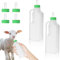 WIYETY 2 Stücke Lamm Milchflasche: Lämmerflasche mit 4 Milch Trinken Nippel, Stillflasche für Schafe mit Griff, Kälber Aufzuchtflasche, Nutztier Aufzuchtflaschen für Kälberoder Lammzucht Kuh Vieh