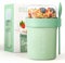 Swkien Müslibecher to Go, Joghurtbecher to Go, Müsli to Go Becher (560ML+220ML), Joghurt to Go Becher mit löffel, Müslibox to Go, Porridge Becher to Go, Müsli Cup Becher Lunchpot (Salbei-Grün)