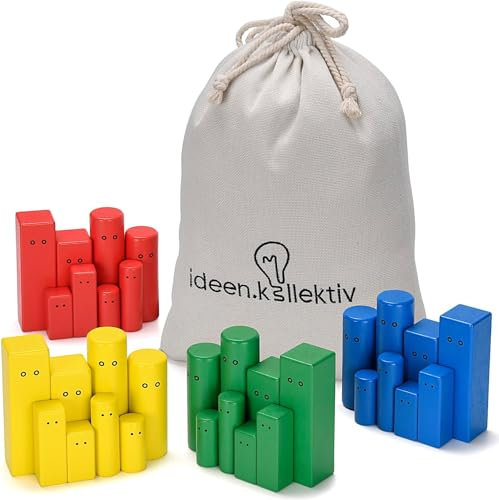 ideen.kollektiv - Bunte Pro Systembrett Figuren - Premium Figuren für die systemische Aufstellung, Coaching, Therapie und Beratung - Familienbrett Figuren - Solution Board Figures