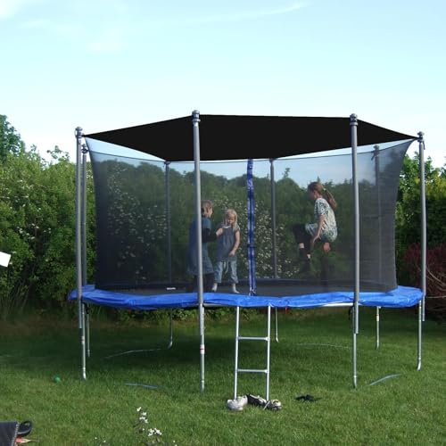 Sonnenschutz Trampolin Zelt Abdeckung, Ø 183 244 305 366 427 cm Trampolin Überdachung Abdeckung, T-rampolin Sonnenschutz A-bdeckung, UV-resistent & wasserdichte Trampolinzubehör (305cm-B)