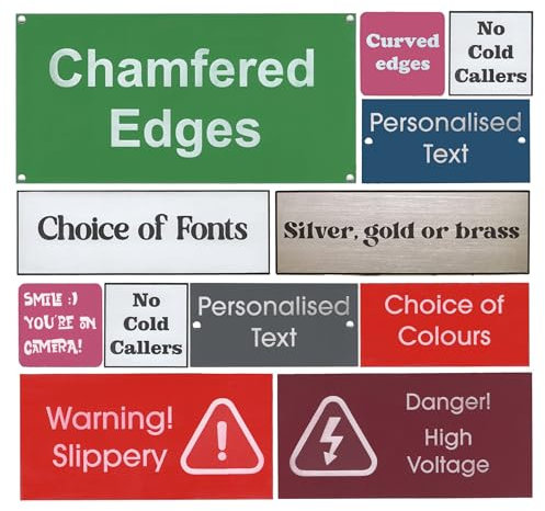 Personalised Premium Quality Acrylic Custom Engraved, Warning, Notice Sign