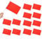12er Pack Mini einfarbige rote Flaggen kleine einfache rote Flagge DIY Flaggen auf Stick für Kinder Geburtstag, Eröffnungsfeier, Party Karneval, 8,2 x 5,5 Zoll