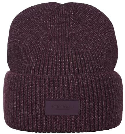 ICEPEAK Damen Mütze Strickmütze Wollmütze Halbur, Farbe:Lila, Artikel:-770 Plum
