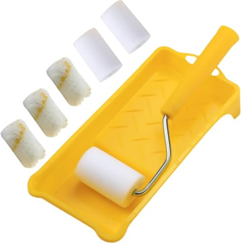 Mini Rouleaux Mousse Pour Peinture,Kit Décoration Pour Maison,Rouleaux Pour Peinture-émulsion,Manchon à Poils Moyens Pour Peinture émulsion Artisanale Sur Murs Et Plafonds