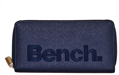 Noey & Lou Bench Damen Geldbörse XXL Portemonnaie Große Brieftasche Reißverschluss Clutch Münzörse (Blau)