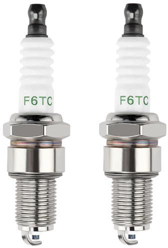 VooGenzek 2 Stücke F6TC Zündkerze, Zündkerzen F6TC / F7TC Ersatz, Rasenmäher Zündkerzen Ersatzteil, für GX120 GX200 GX240 Go Kart Minibike Tillage Polishing Machine 168F