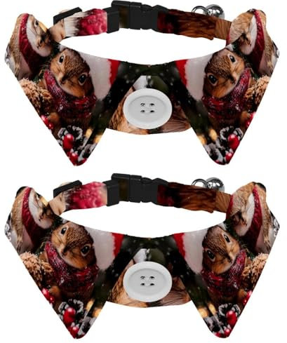 Fliege für Katzen und Hunde, verstellbar, für Jungen, Mädchen, Welpen, Kätzchen, Hochzeit, Geburtstag, Weihnachten, Hamster, Tannenzapfen, 2 Stück