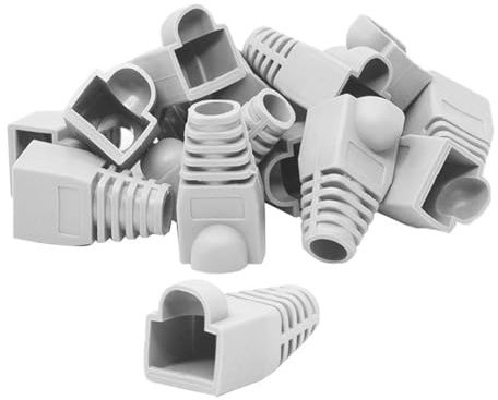Laroal Lot de 100 Manchons de Protection pour câbles et connecteurs RJ45, Ronds ou torsadés