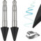 MAYDORHER Replacement Tip Nib Compatible for Microsoft Surface Pro X/8/9/Surface Laptop Studio, Microsoft Surface Slim Pen 2 Nib Tip Replacement, Not for Slim Pen 1(2 PCS,1 Clip)