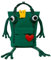 Kleiner lustiger Frosch-Rucksack, hochwertiger Plüsch, große Kapazität, Schultasche, grün, SIMPLE