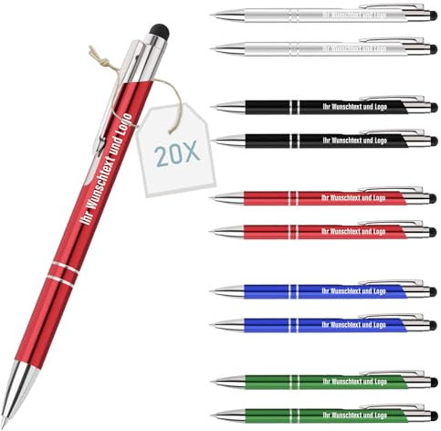 Lindahandel Kugelschreiber mit Gravur, Kugelschreiber personalisiert mit großer Farbauswahl, Geeignet für Unternehmen, Feiern, Abschlussfeiern, Veranstaltungen und Werbeaktionen