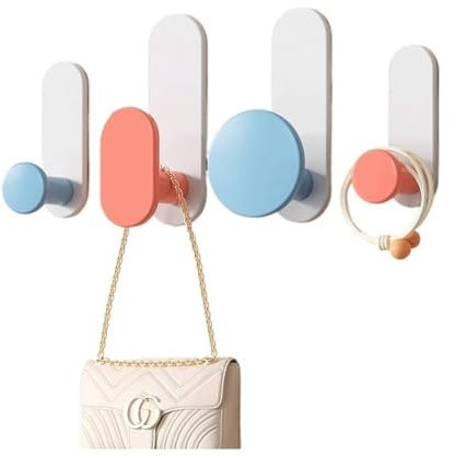 Perchero Gancho sin perforación, gancho de carga de entrada, perchero for colgar en la parte trasera de la puerta, sombrero montado en la pared, gancho adhesivo para sistema de armario para colgar rop