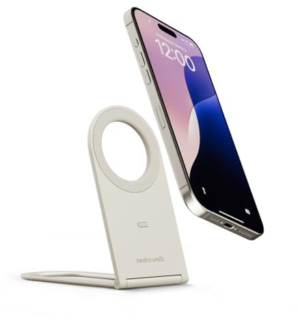 Twelve South Curve Nano – Tragbarer Verstellbarer Telefonständer, schlankes faltbares Design für iPhone, Android, Smartphones – Freisprecheinrichtung, reisefreundlich, kompakt für Schreibtisch