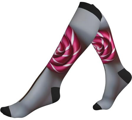 Lollipop Print Travel Running Socks For Men And Women Athletic Socks For Athletes And Long Flights, 3 Black, One size