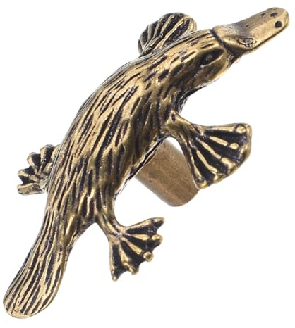 VILLCASE Schrankknopf Mit Tiermotiv Entenschnabel Vintage Einloch Schubladengriff Gebürstetes Gold Metallgriff Für Küchen- Und Kleiderschränke Sicherer Griff Einfache Montage