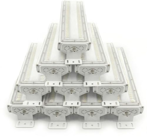 LUXULA 10 Stück LED Hallenleuchte High-Bay linear 50W 6000lm, 5000K, IK08 | IP65 IK08, linear, 5000K Neutralweiß Tageslicht, Industrielampe für Werkstatt und Lager, Deckenleuchte, High Bay