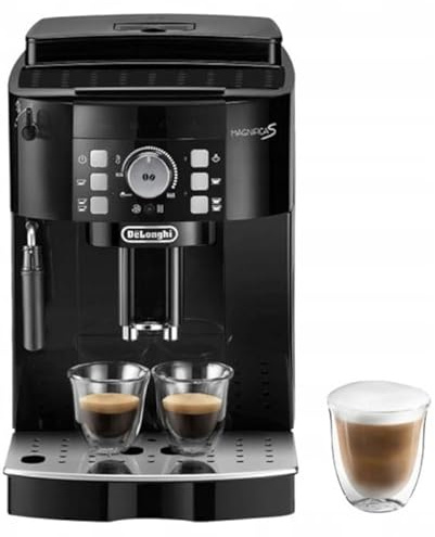 DeLonghi ECAM12.123.B automatic espresso machine, 1450W, 15 bar, 1.8l, Manual milk frothing system, Black