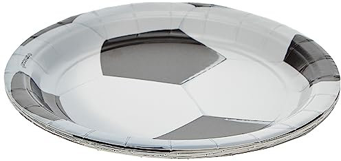 Unique Party - 27304 - Paquet de 8 Assiettes en Carton - Football - 17.1 cm