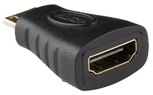 mumbi High Speed MINI HDMI auf HDMI High Speed Adapter 3D konform - vergoldet + zertifiziert - HDMI Buchse (19pol) auf Mini HDMI Stecker (19pol)
