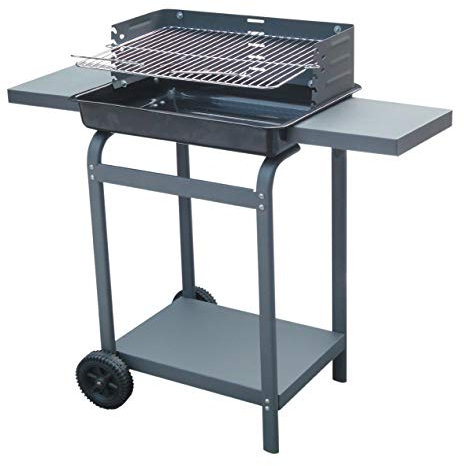 HOMEGARDEN Barbecue a Legna con Ruote per Esterno con Due Piani