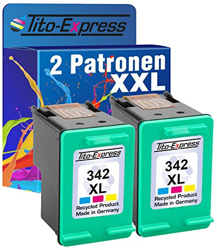 Tito-Express 2X Druckerpatrone für HP 342 XL Color Photosmart C3170 C3180 C3185 C3190 C3194