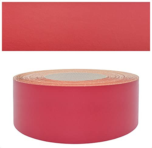 Mprofi MT® - Chant Melamine | 45mm X 5m | Bande de Chant Rouge | Epaisseur 0,50mm | Facile à Appliquer | Pour Étagères, Meubles & Panneaux | Chant Thermocollant Durable