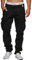 Indicode Herren William Cargohose aus Baumwolle m. 7 Taschen inkl. Gürtel | Lange Regular Fit Cargo Hose Baumwollhose Freizeithose Wanderhose Trekkinghose Outdoorhose für Männer in Schwarz L