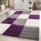 HomebyHome Shaggy Teppich Läufer Flur 60 x 110 cm - Shaggy Teppich Hochflor Violett Extra Weich und Flauschig - Bettvorleger Teppiche für Schlafzimmer - Waschbarer Küchenläufer - Carpet, Halı, Kilim