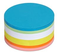 MAUL Moderationskarten rund weiß blau gelb grün orange rot 250 Stück | Kreisform für kreative Ideen, kräftige 150 g/m² Qualität, blanko für freie Gestaltung, ideal für Workshops und Planung