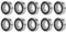 Bearings, 10pcs 6003-2RS Deep-Groove Stainless Ball Bearings Rubber Sealed Bearing Steel Single Row17mm*35mm*10mm