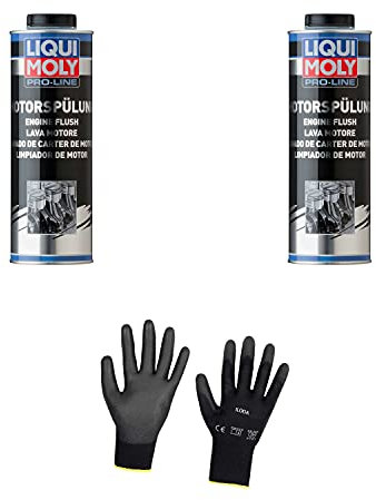 Iloda 2xOriginal Liqui Moly 1l Pro-Line Motorspülung 2425 Schutzhandschuhe