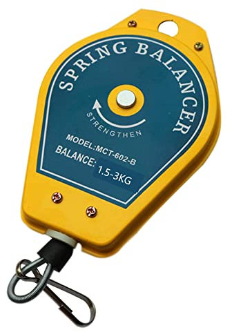 Telituny Balanceador de Resorte Retractil, 1,5-3,0 kg Spring Balancer Heavy Duty Cuerda Acero Portaherramientas Suspendido Esparcidor que Ahorra Mano Obra para Colgar, Transportar, Mover Herramientas
