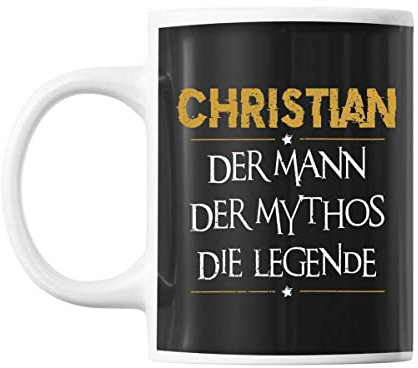 Tasse Christian ∣ Der Mann der Mythos die Legende | Tasse mit Spruch lustig Fun Tasse Geschenkideen