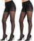 MANZI Strumpfhose Damen mit Bauchweg Effekt Shape Feinstrumpfhose Leicht Glänzend Reißfest 40 Den Schwarz 2 Paar L